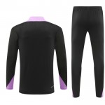 England Training Sweatshirts Viertelreißverschluss 2024-25 Schwarze